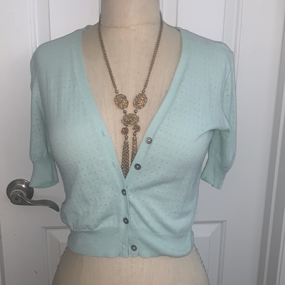 Mango~ cropped sweater top- XL but it’s tiny! - Picture 2 of 6